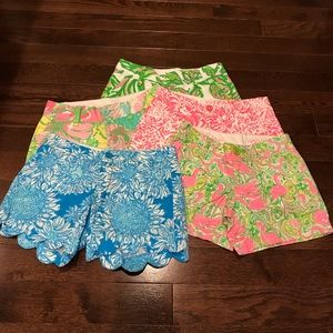 Lilly Pulitzer 5 Lot Shorts Size 10/12 NWOT